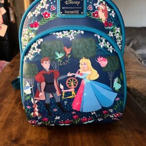 Loungefly Sleeping Beauty & Prince Charming Blue Mini Backpack